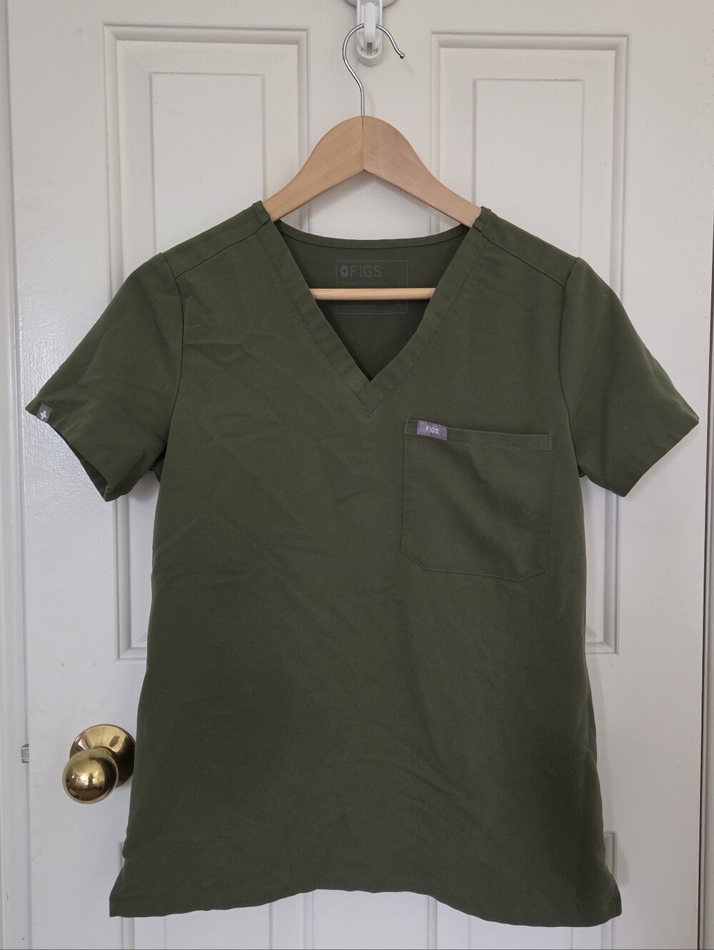 Figs Scrub Set Olive Green (Top XS Pants XXS Petite)